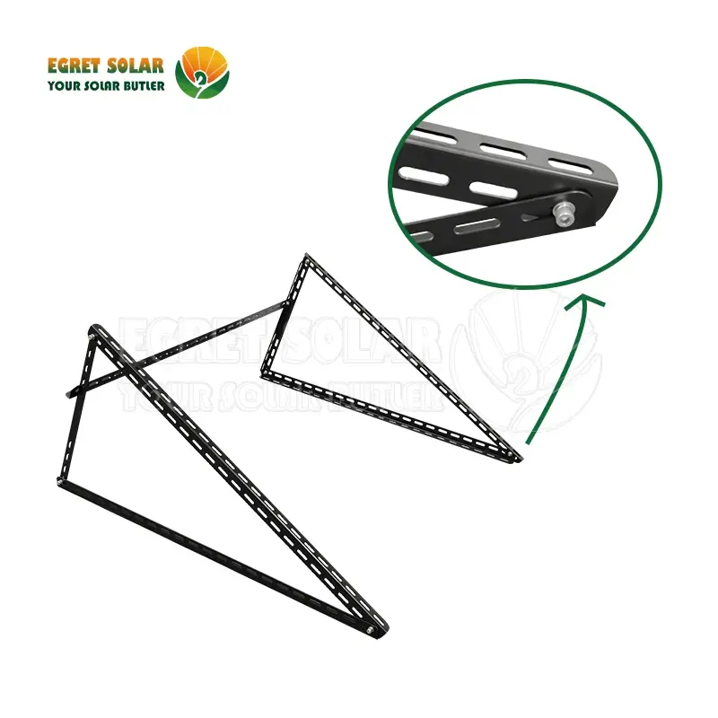 Tənzimlənən bucaq qatlanan günəş tripod montaj sistemi